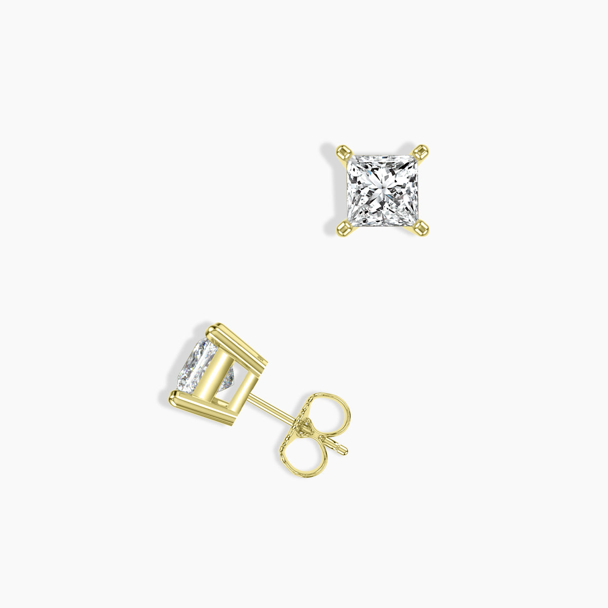1 CTW Grown Diamond Stud Earrings in 14K Gold
