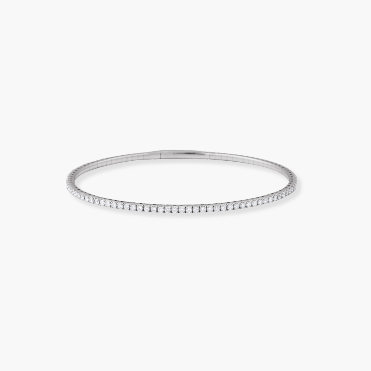 2.00 CTW Lab Grown Diamond Flexible Bangle Bracelet in 14K Gold