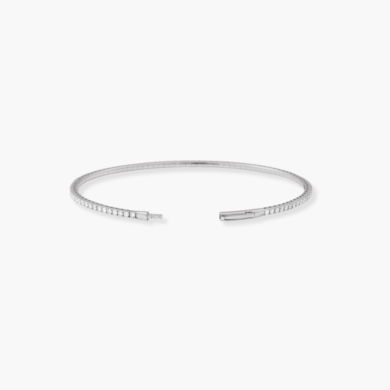 2.00 CTW Lab Grown Diamond Flexible Bangle Bracelet in 14K Gold