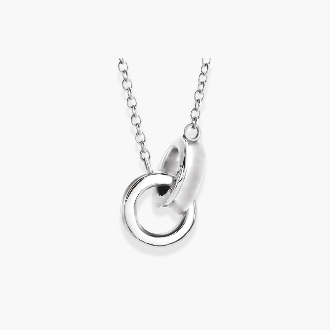 Interlocking Circle Necklace in 14K Gold