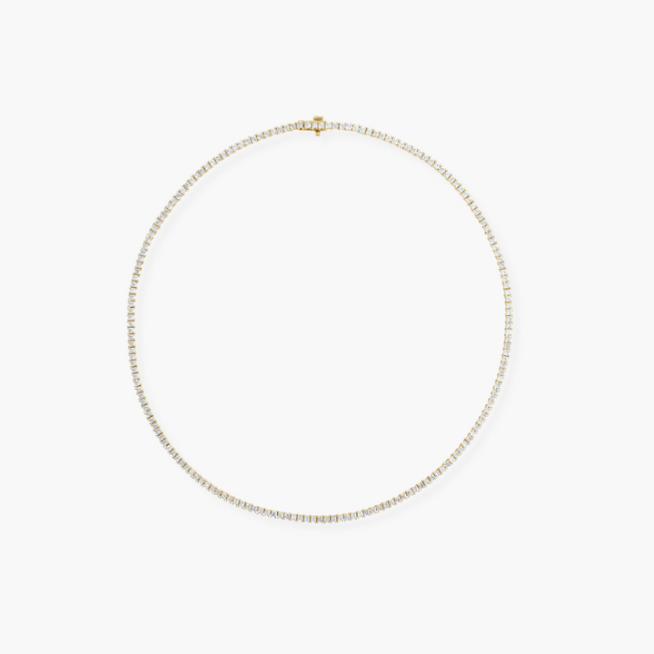 7.25 CTW Lab Grown Diamond Tennis Necklace in 14K Gold