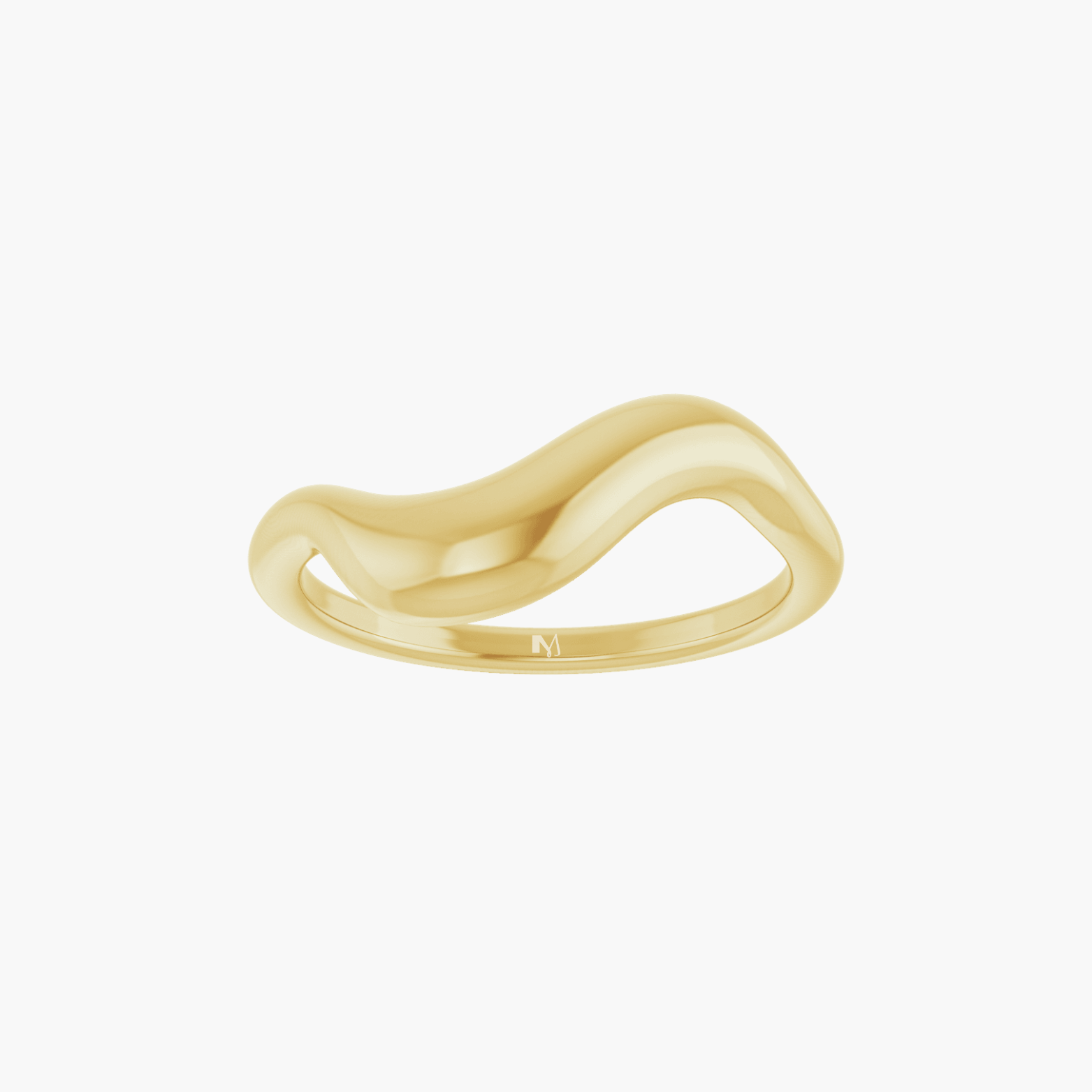 14K Gold Puffed Freeform Ring