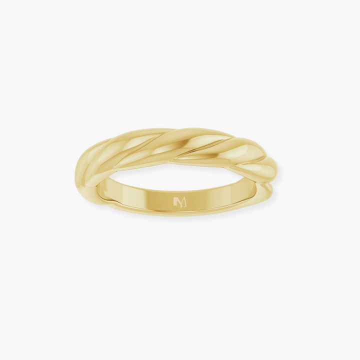 14K Gold Twisted Rope Ring