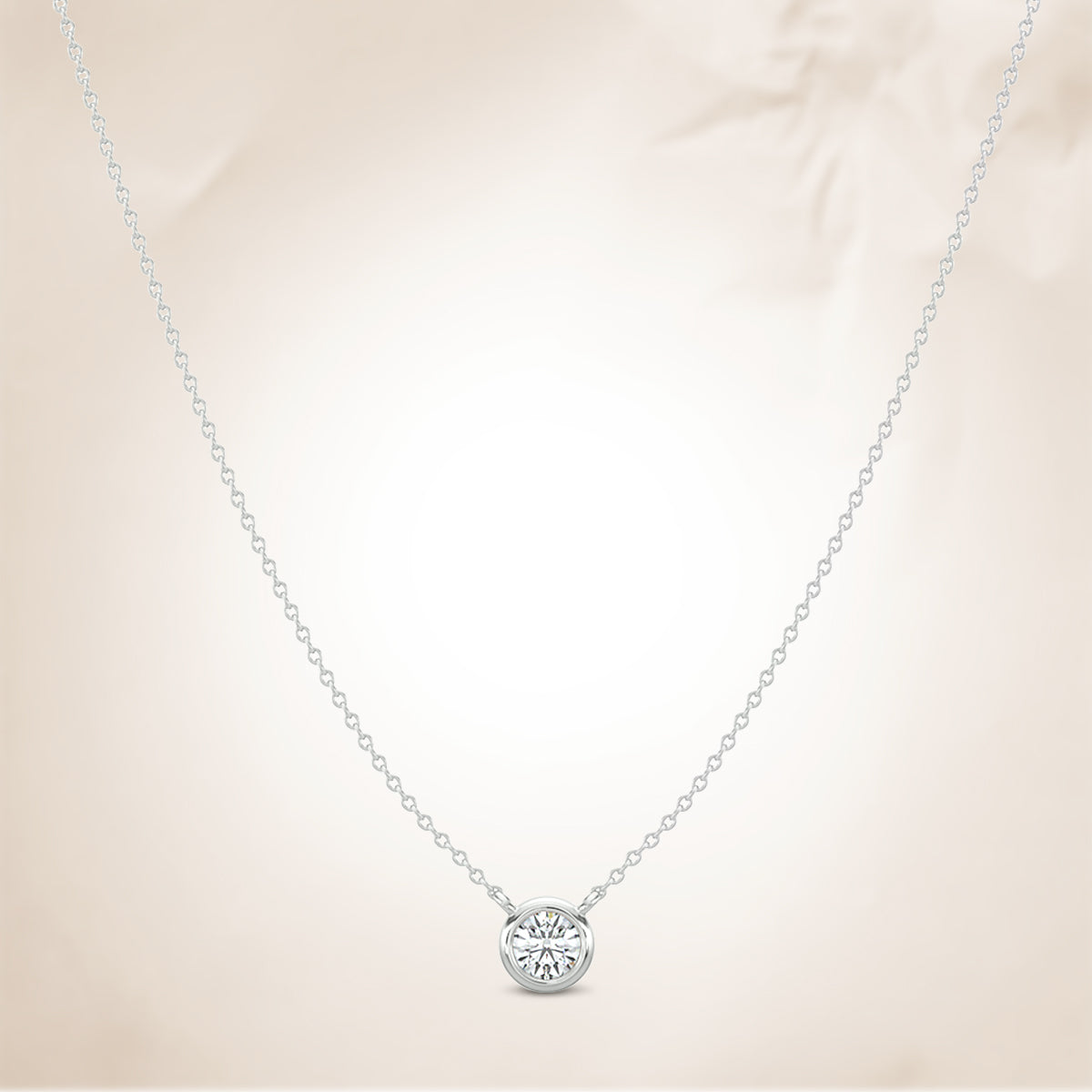 Classic 0.20 CTW Diamond Station Necklace With 1 Stone