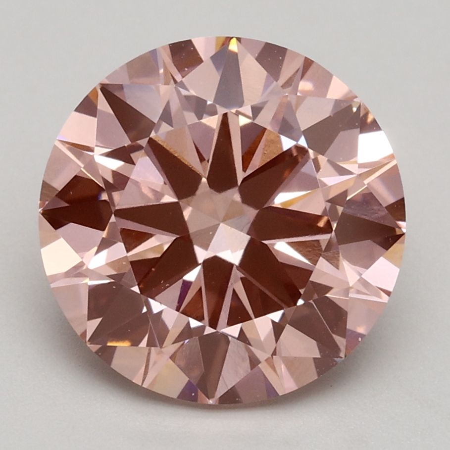 2.60 Carat Round Cut Fancy Pink
