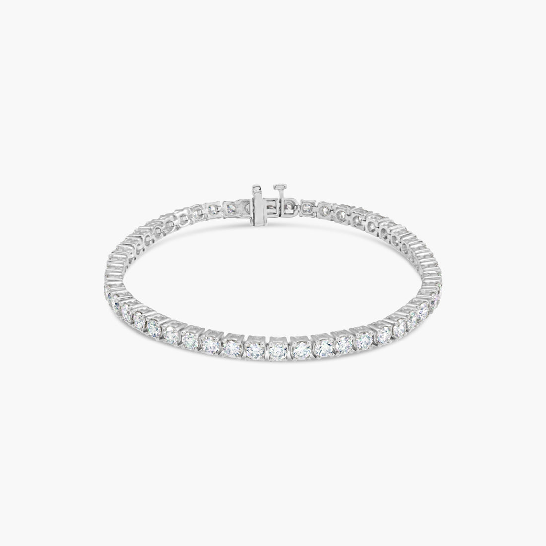 10 CTW Classic Lab-Grown Diamond Tennis Bracelet – 14K White Gold