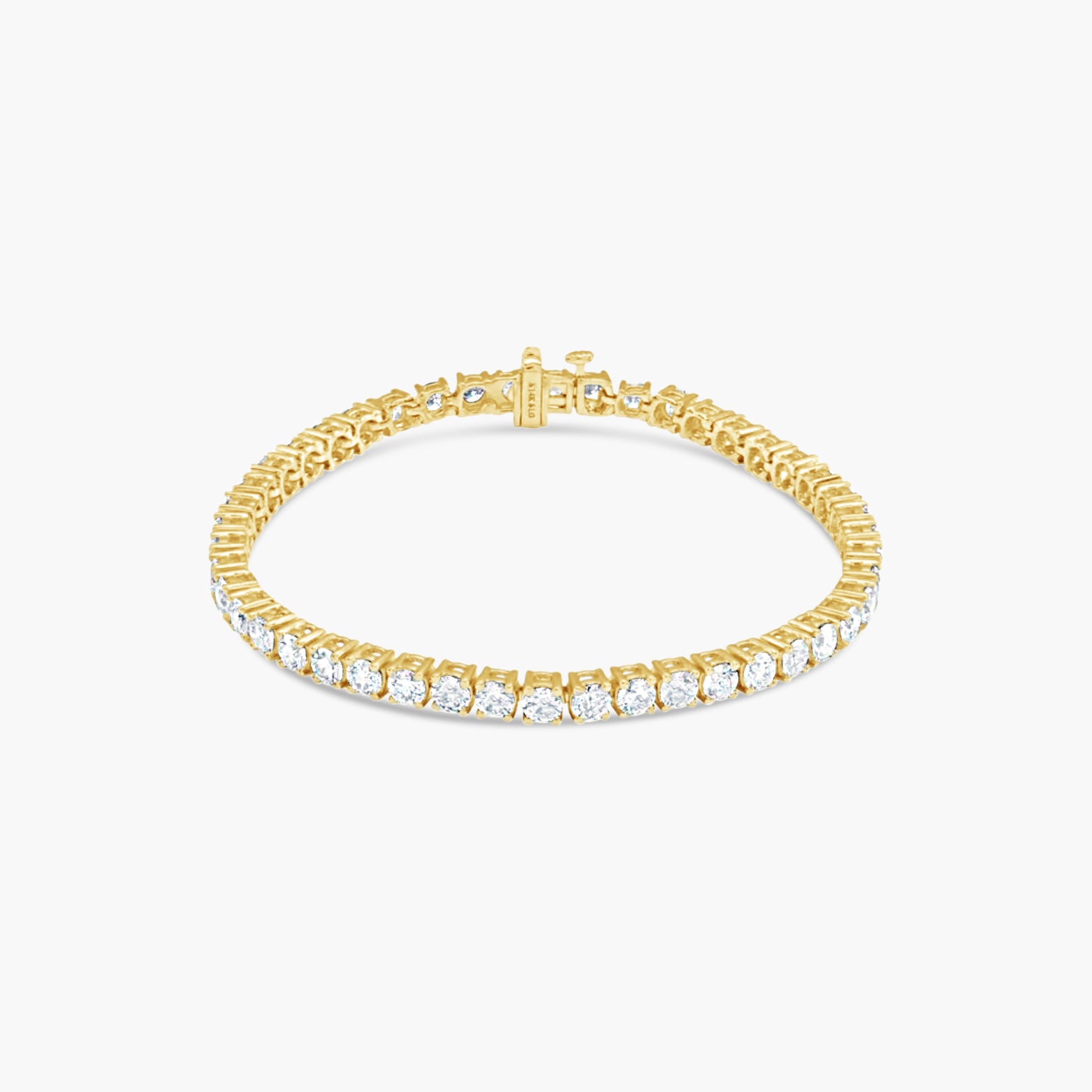 10 CTW Classic Diamond Tennis (DE, VVS2) – 14K Yellow Gold