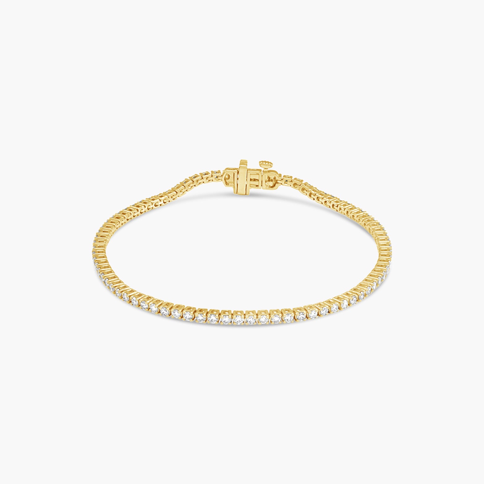 10 CTW Classic Diamond Tennis (DE, VVS2) – 14K Yellow Gold