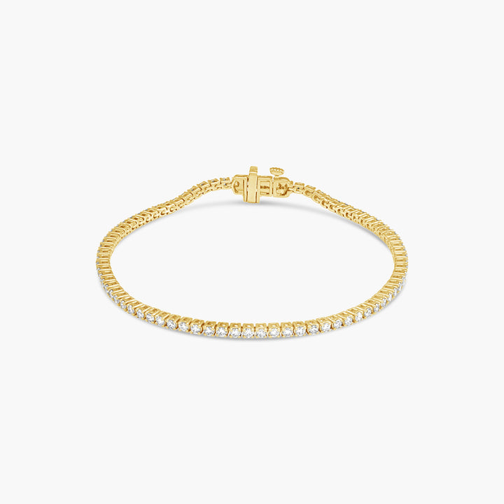 2 CTW Classic Lab-Grown Diamond Tennis Bracelet – 14K Yellow Gold