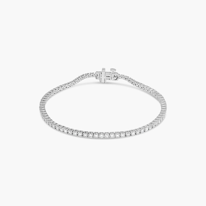 2 CTW Classic Lab-Grown Diamond Tennis Bracelet – 14K White Gold