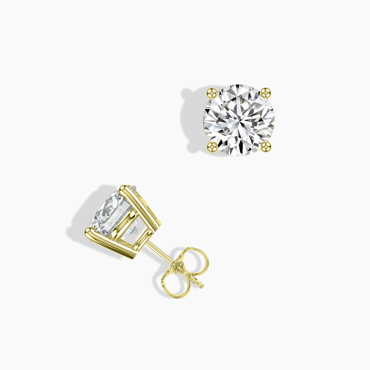 1.5 CTW Grown Diamond Stud Earrings in 14K Gold