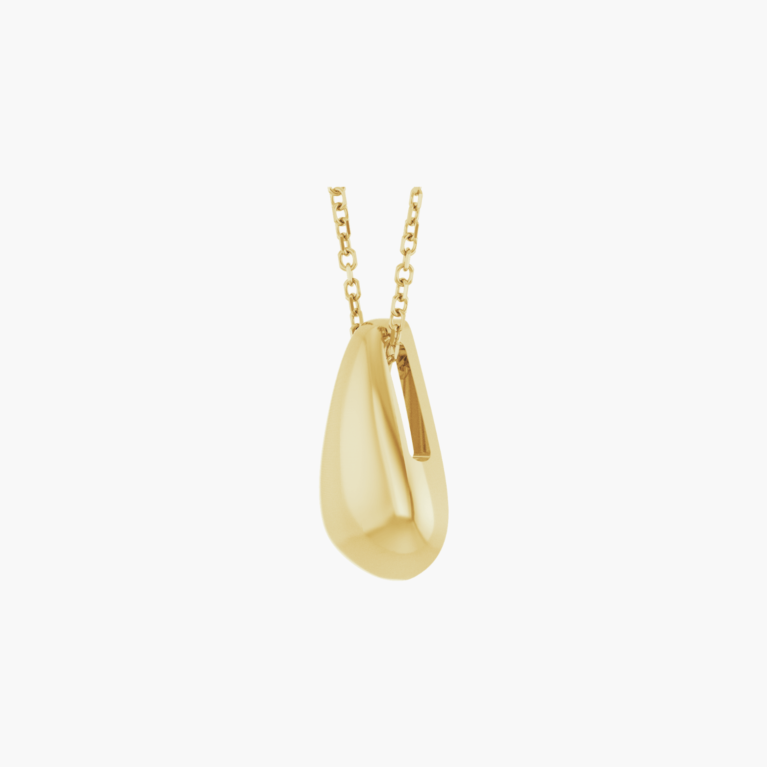 Teardrop Pendant Necklace in 14K Gold