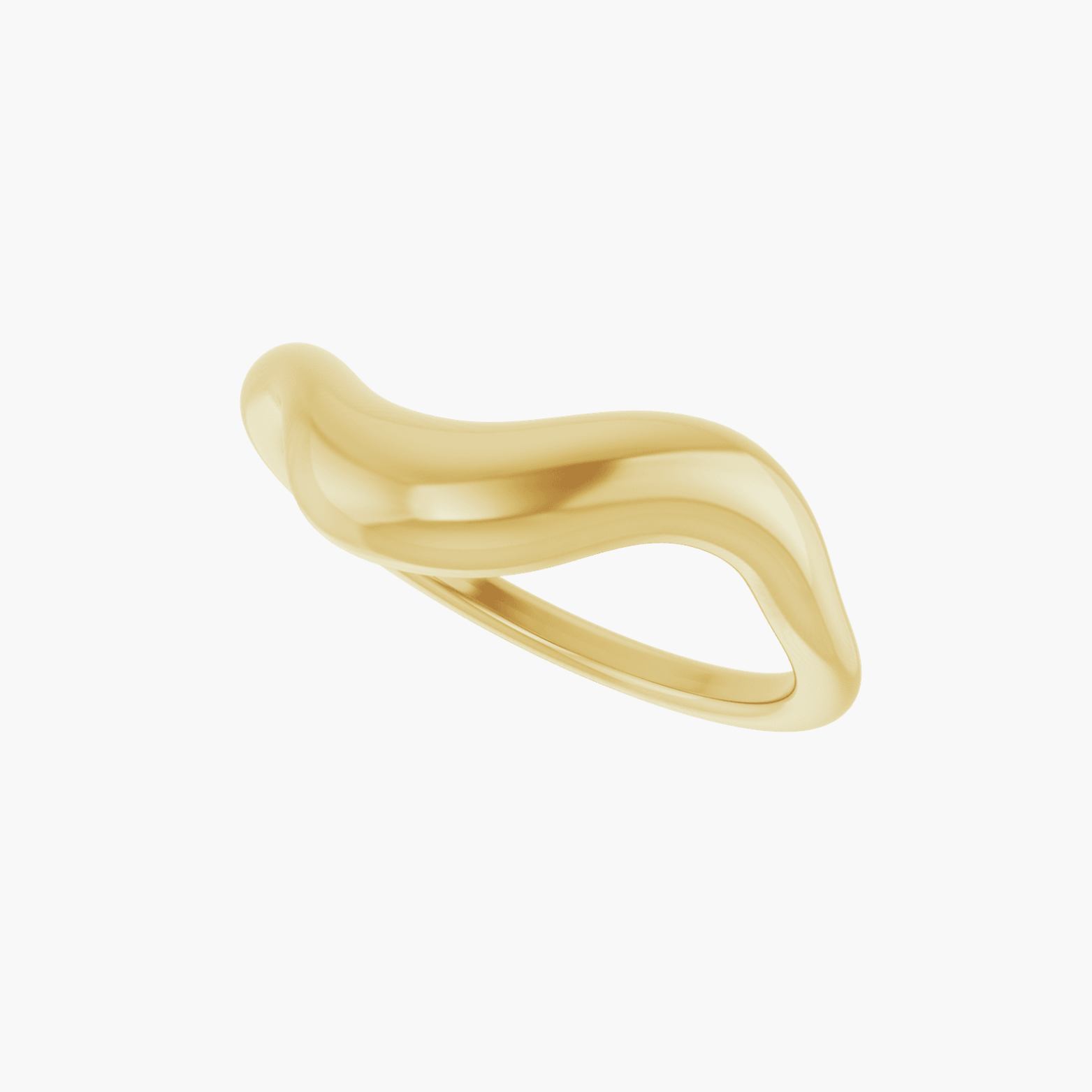 14K Gold Puffed Freeform Ring