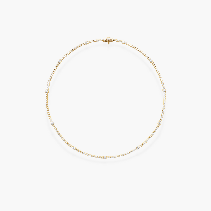 4 CTW Lab Grown Diamond Tennis Necklace in 14K Gold