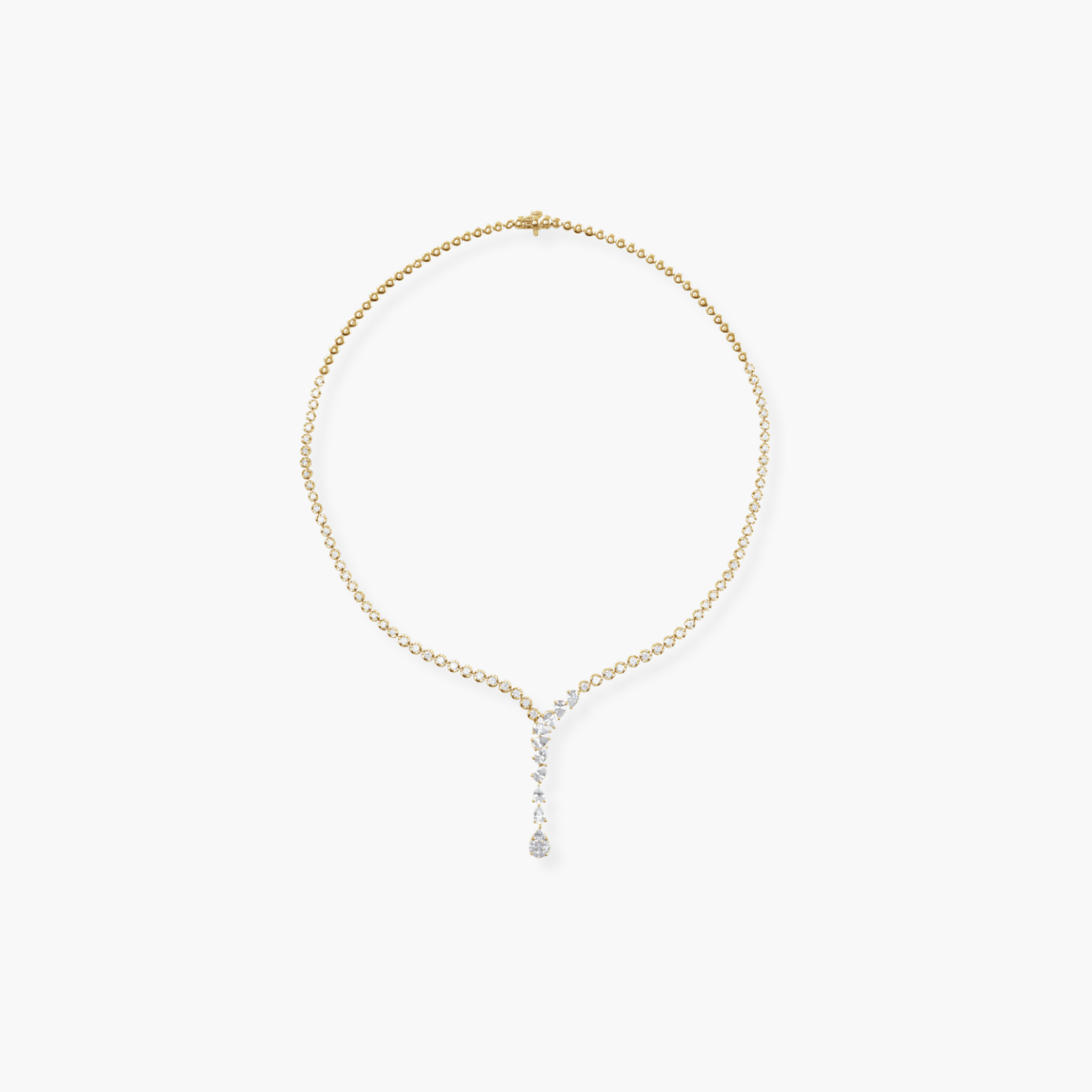 5.50 CTW Lab Grown Diamond Mixed Shape Necklace in 14K Gold