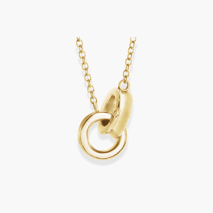 Interlocking Circle Necklace in 14K Gold