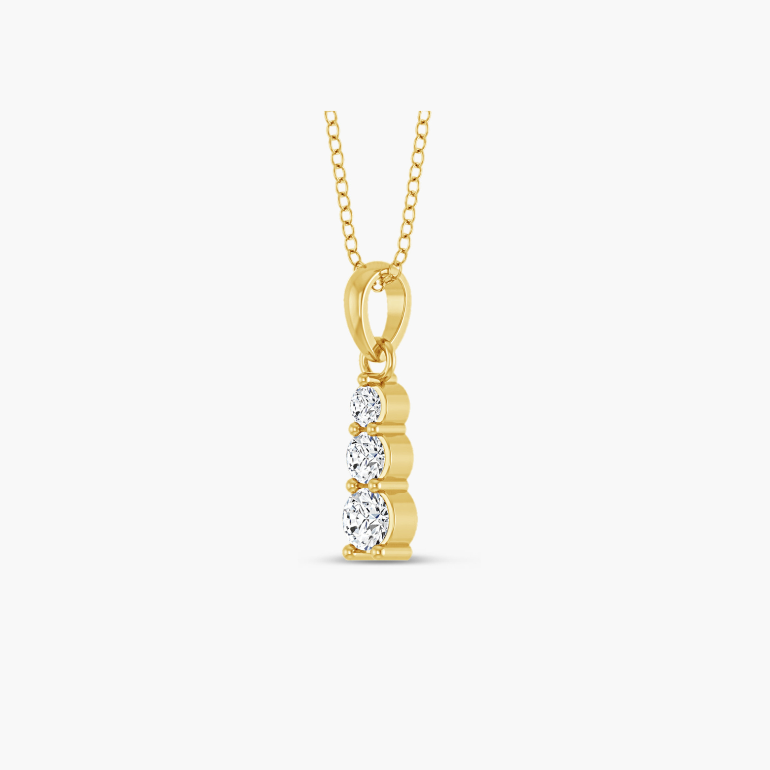 1/6 CTW Lab-Grown Diamond Graduated Bar Necklace