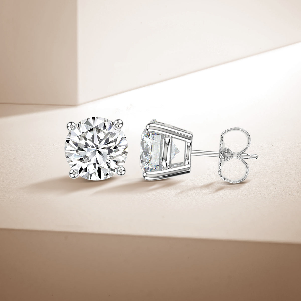 3 CTW Grown Diamond Stud Earrings in 14K Gold