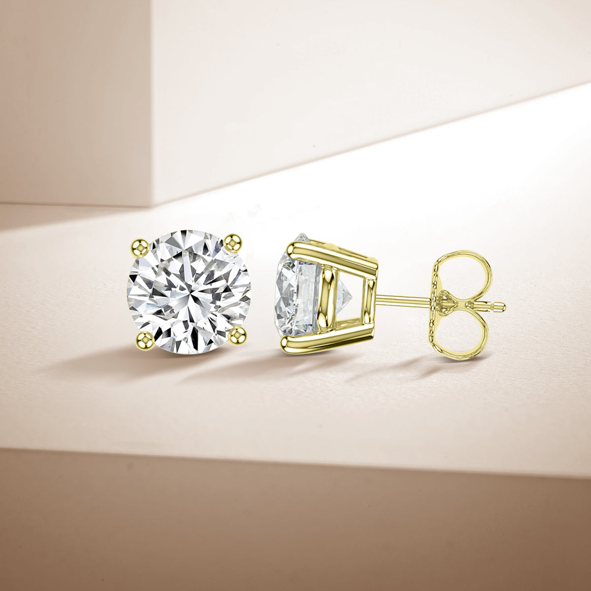 3 CTW Grown Diamond Stud Earrings in 14K Gold