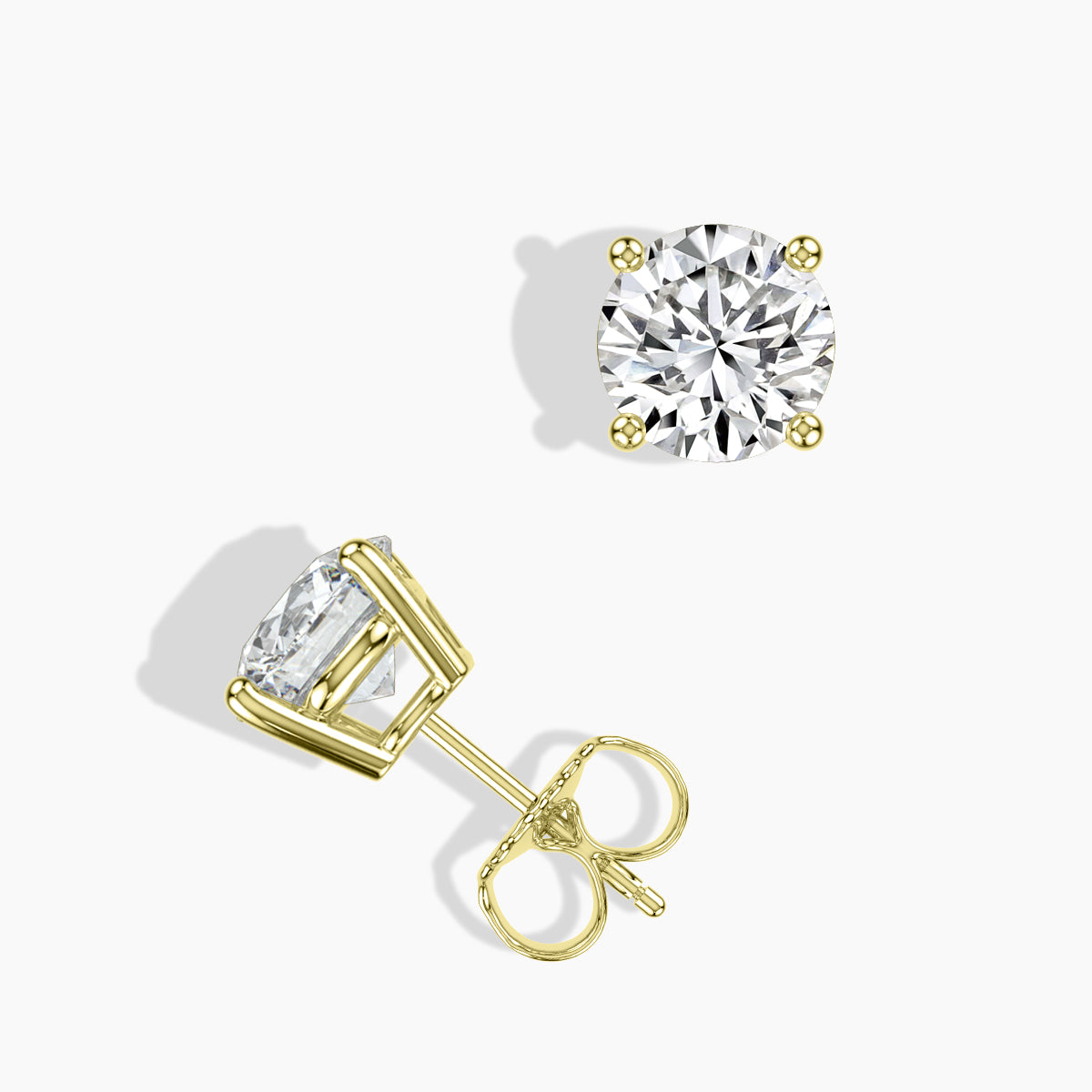3 CTW Grown Diamond Stud Earrings in 14K Gold