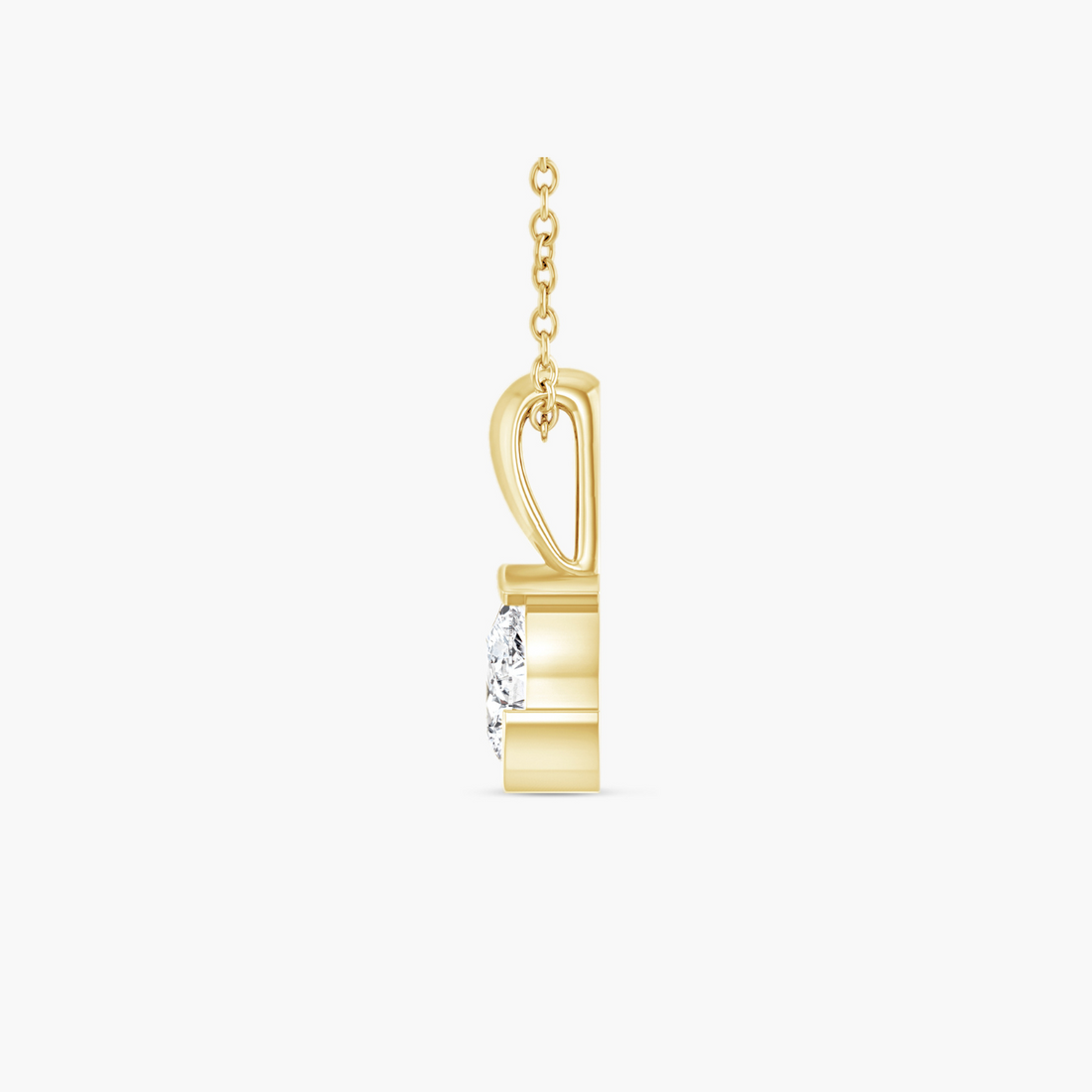 Pear-Shaped Natural Diamond Necklace in 14K Gold