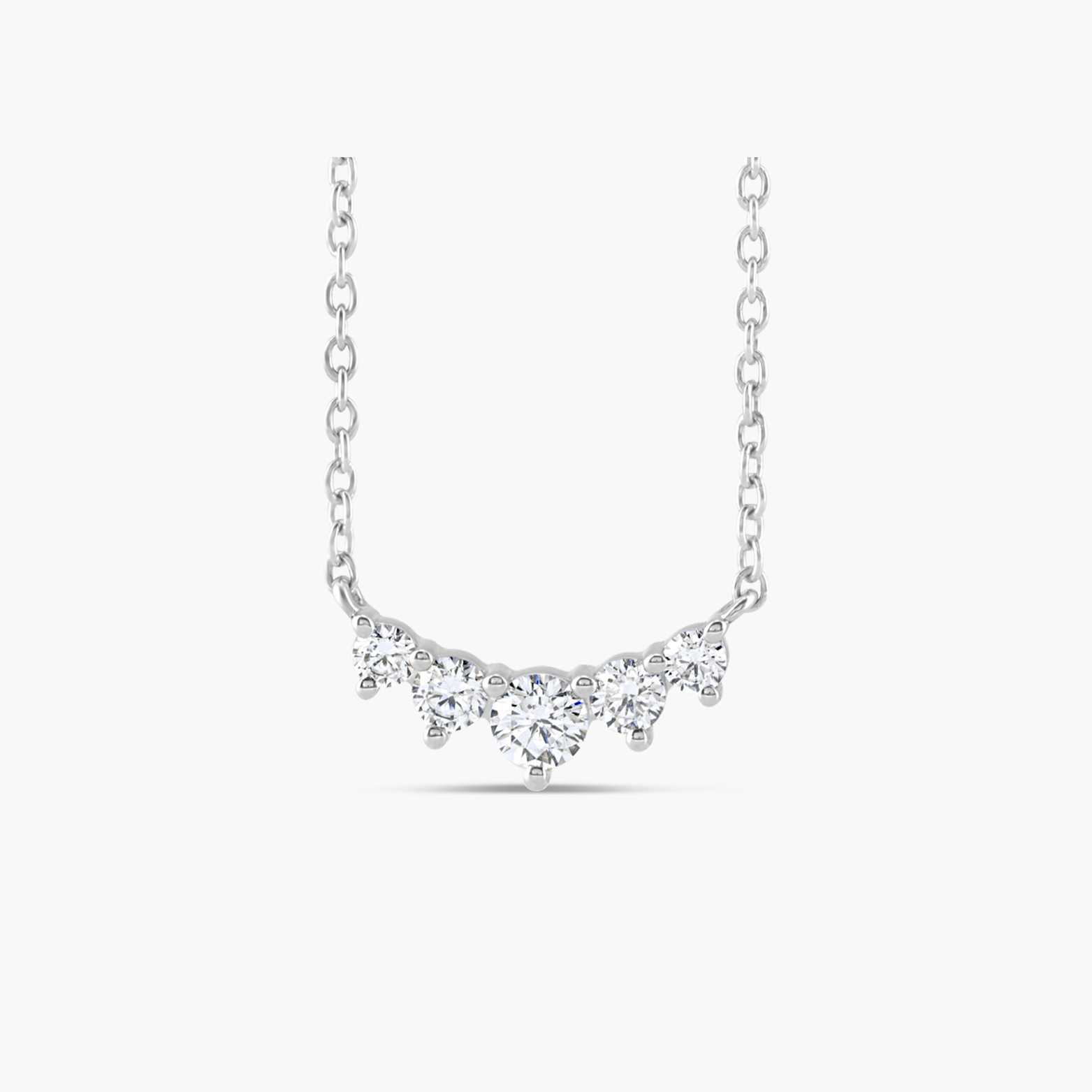 Graduated Lab-Grown Diamond Necklace in 14K Gold