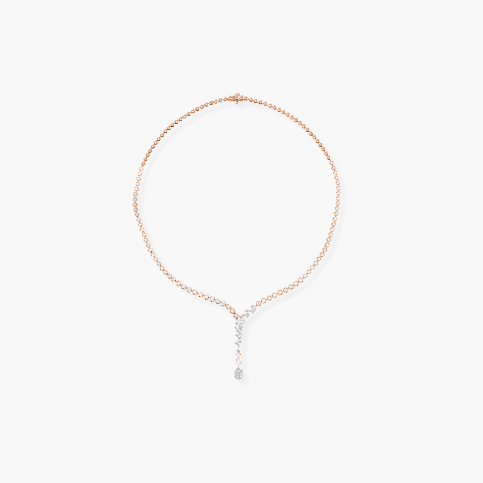 5.50 CTW Lab Grown Diamond Mixed Shape Necklace in 14K Gold