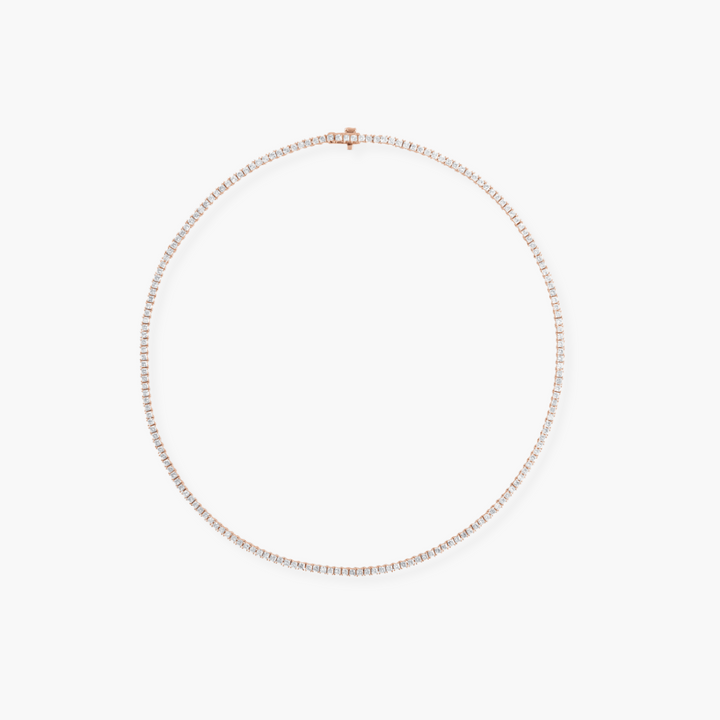 7.25 CTW Lab Grown Diamond Tennis Necklace in 14K Gold