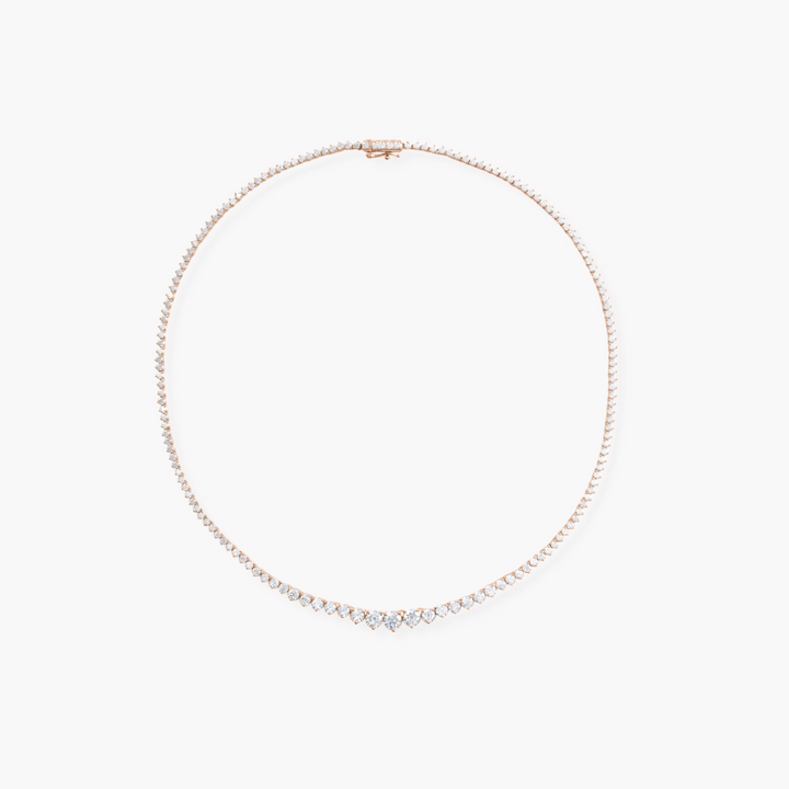 9.50 CTW Lab Grown Diamond Tennis Necklace in 14K Gold