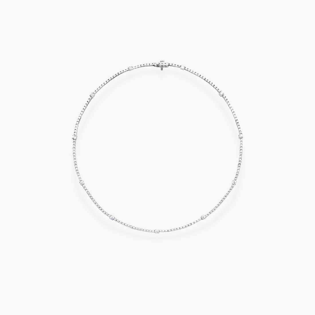 4 CTW Lab Grown Diamond Tennis Necklace in 14K Gold