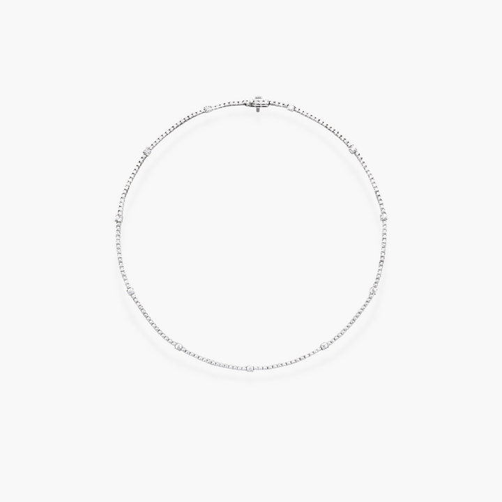 4 CTW Lab Grown Diamond Tennis Necklace in 14K Gold