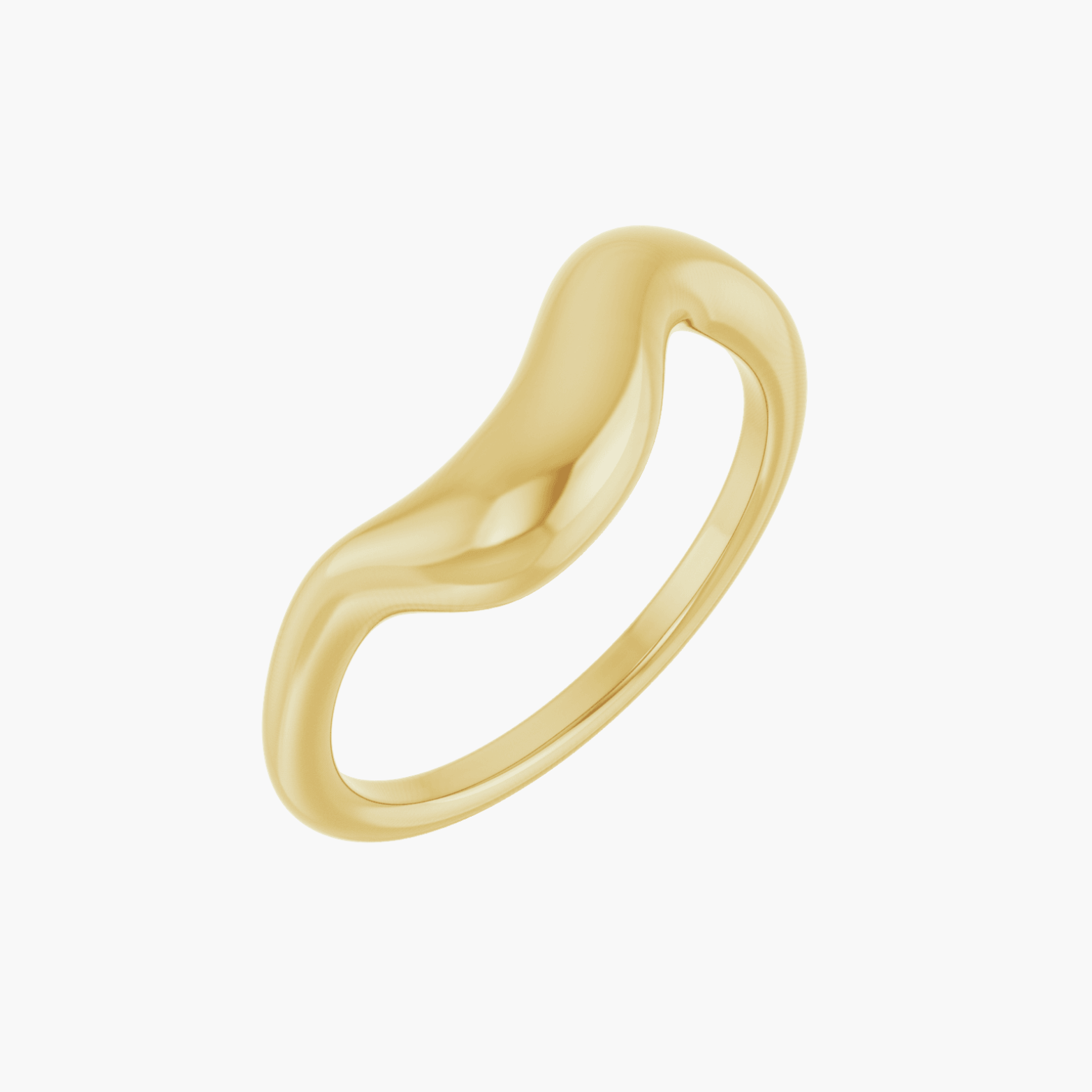 14K Gold Puffed Freeform Ring