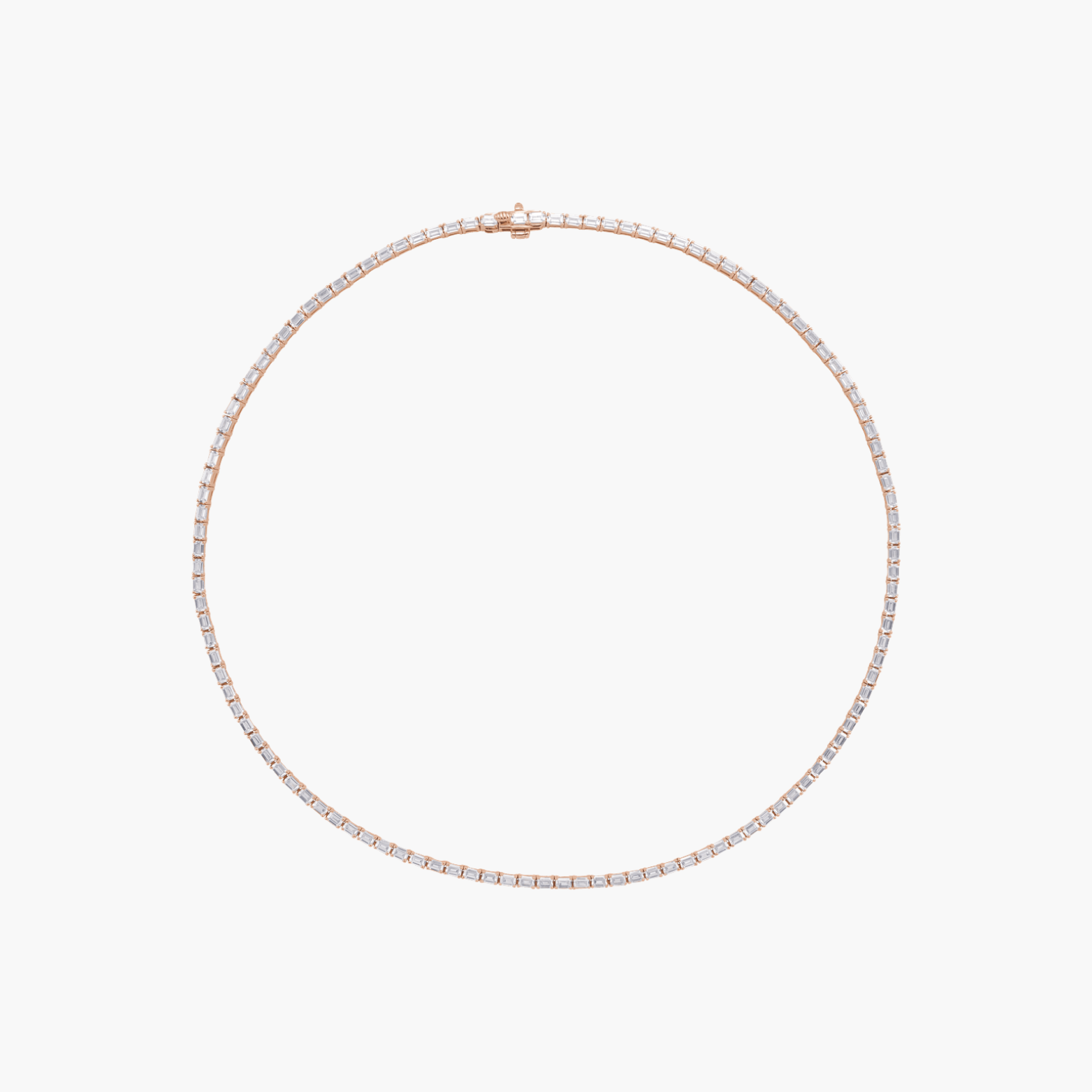 11 3/4 CTW Lab Grown Emerald Diamond Tennis Necklace in 14K Gold