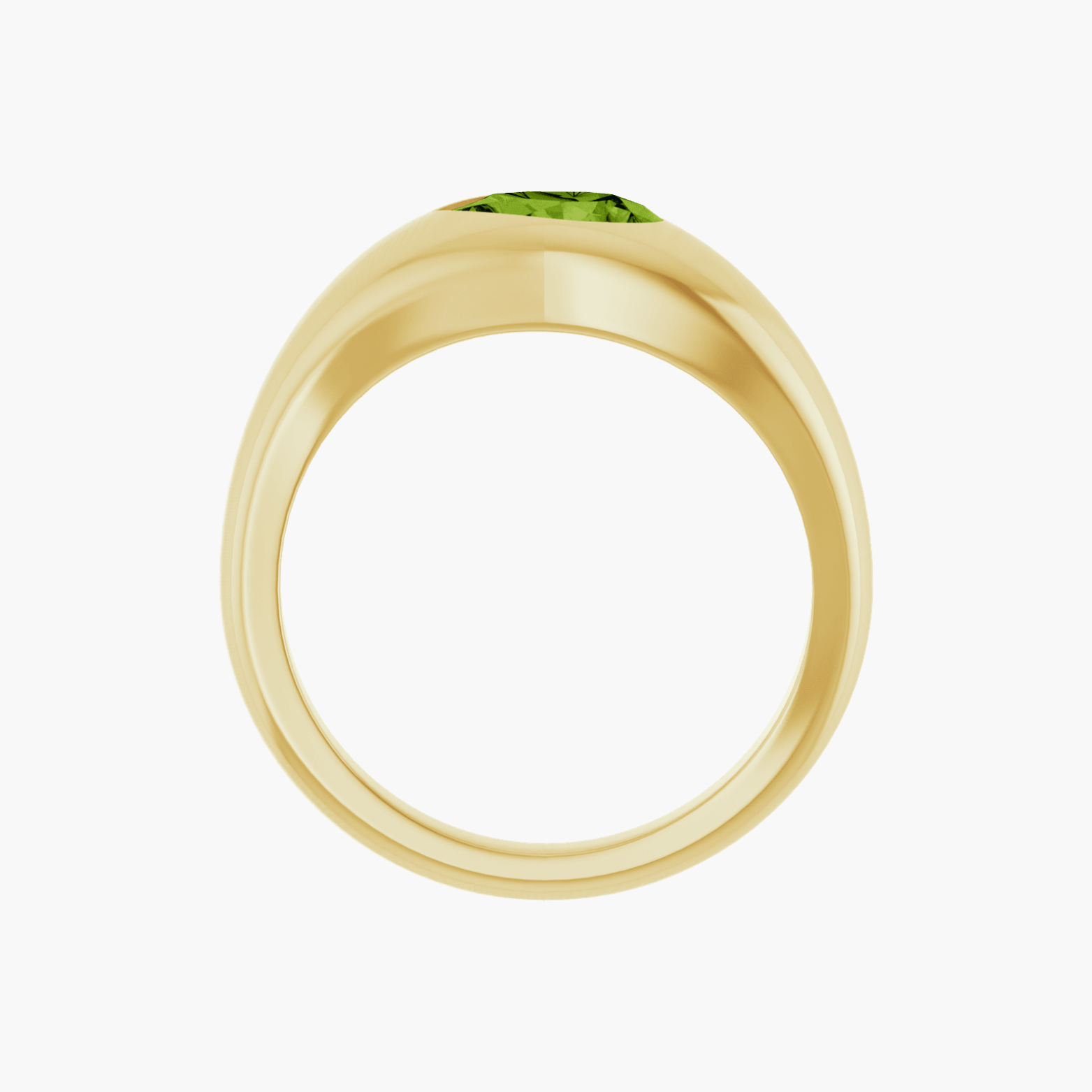 14K Gold Natural Peridot Ring