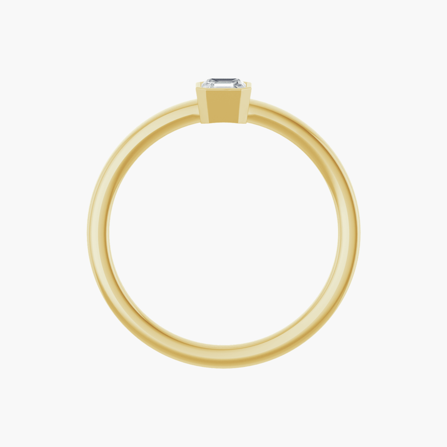 1/4 CT 14K Gold Bezel-Set Lab-Grown Diamond Ring