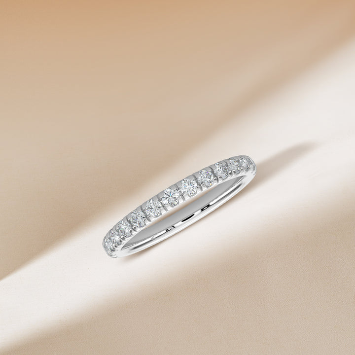 14K White 0.50 CTW Diamond Band In Scallop Setting