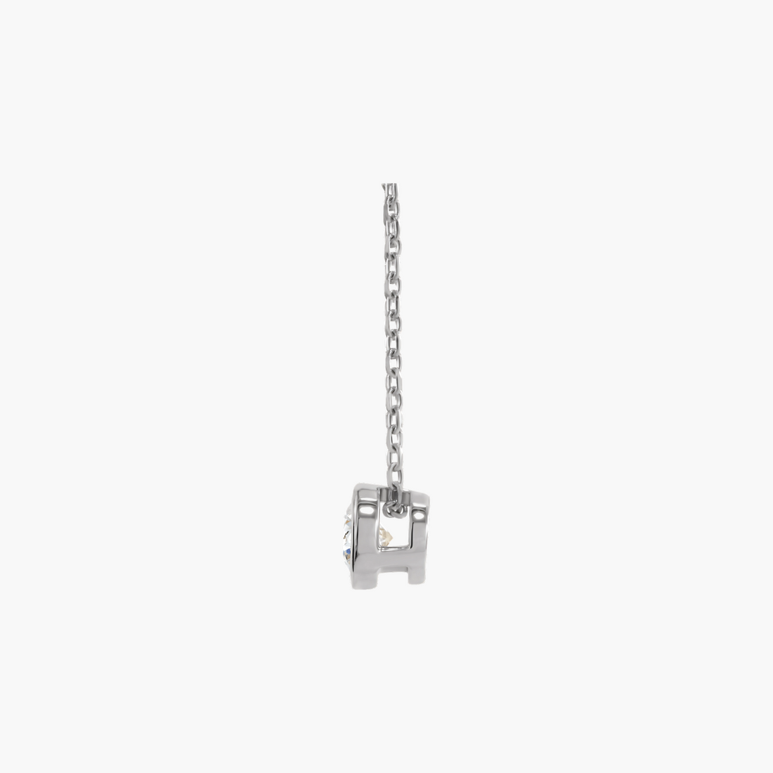 Lab Grown Diamond Bezel Necklace in 14K Gold