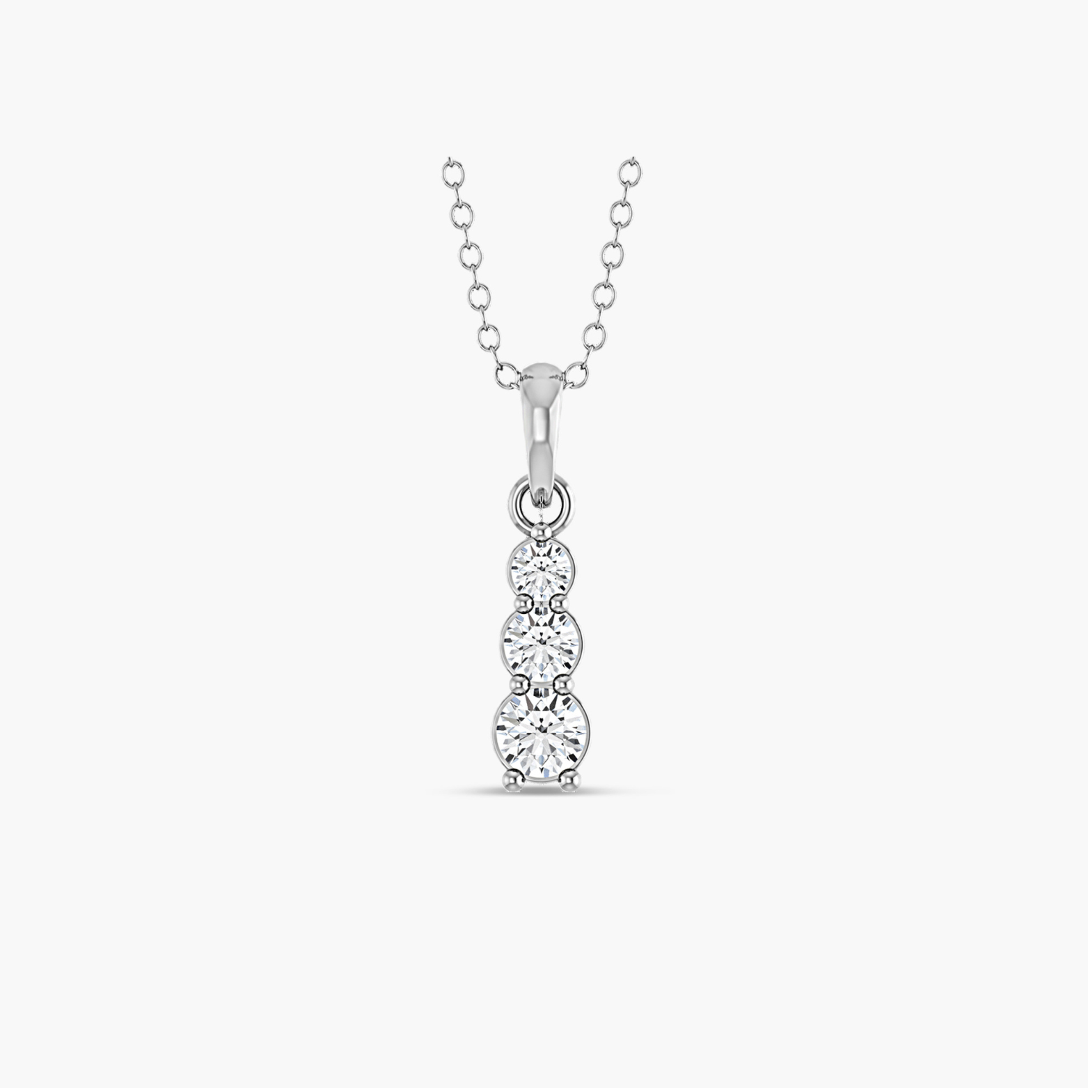 1/6 CTW Lab-Grown Diamond Graduated Bar Necklace