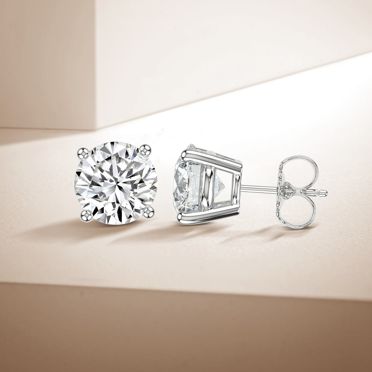 5 CTW Grown Diamond Stud Earrings in 14K Gold