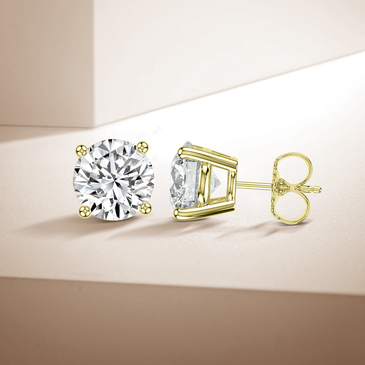 5 CTW Grown Diamond Stud Earrings in 14K Gold