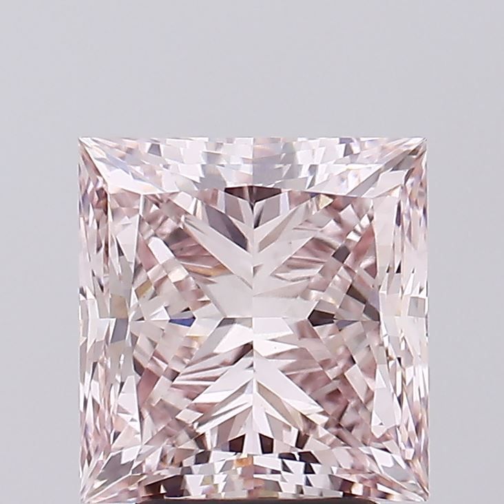 4.01 Carat Princess Cut Fancy Pink