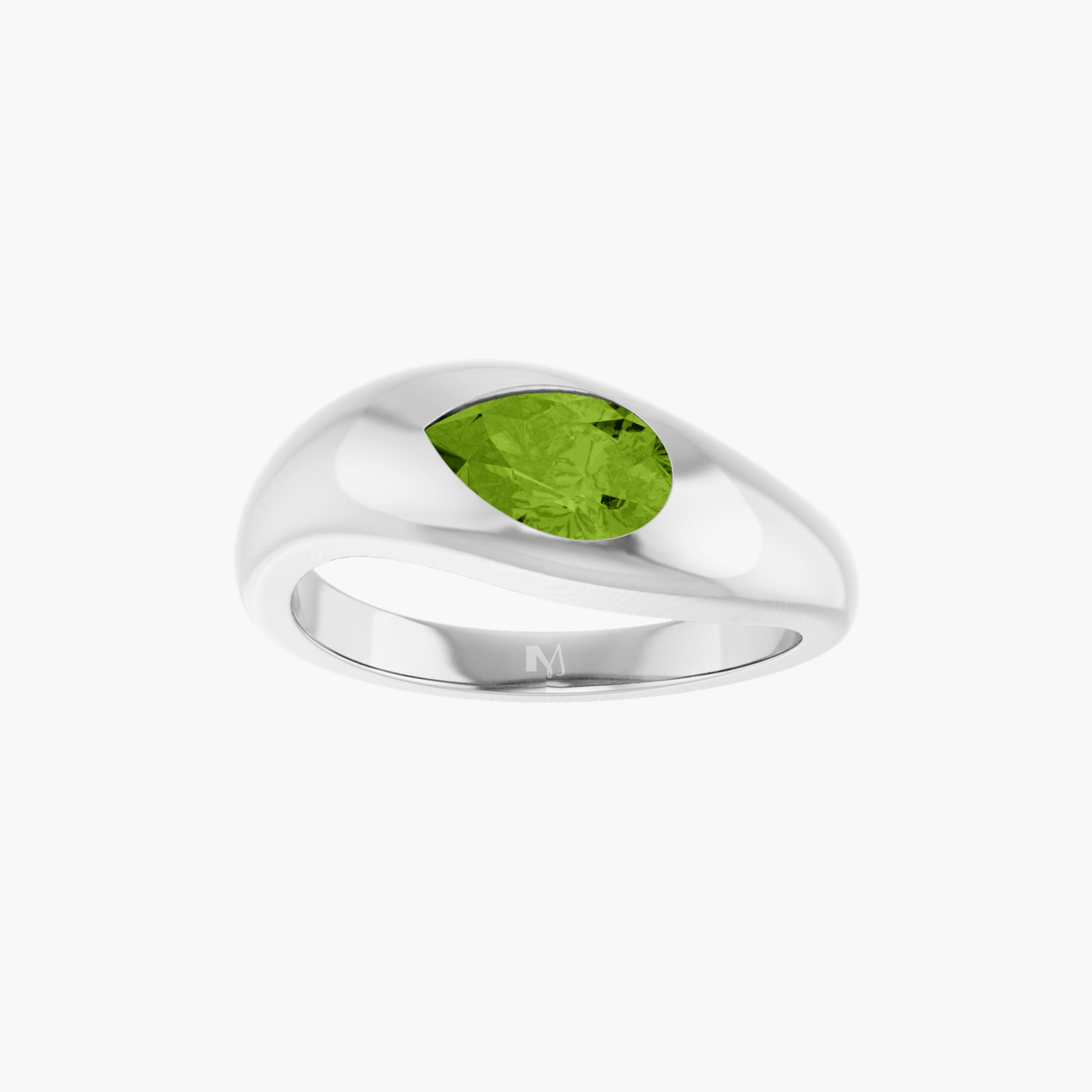 14K Gold Natural Peridot Ring