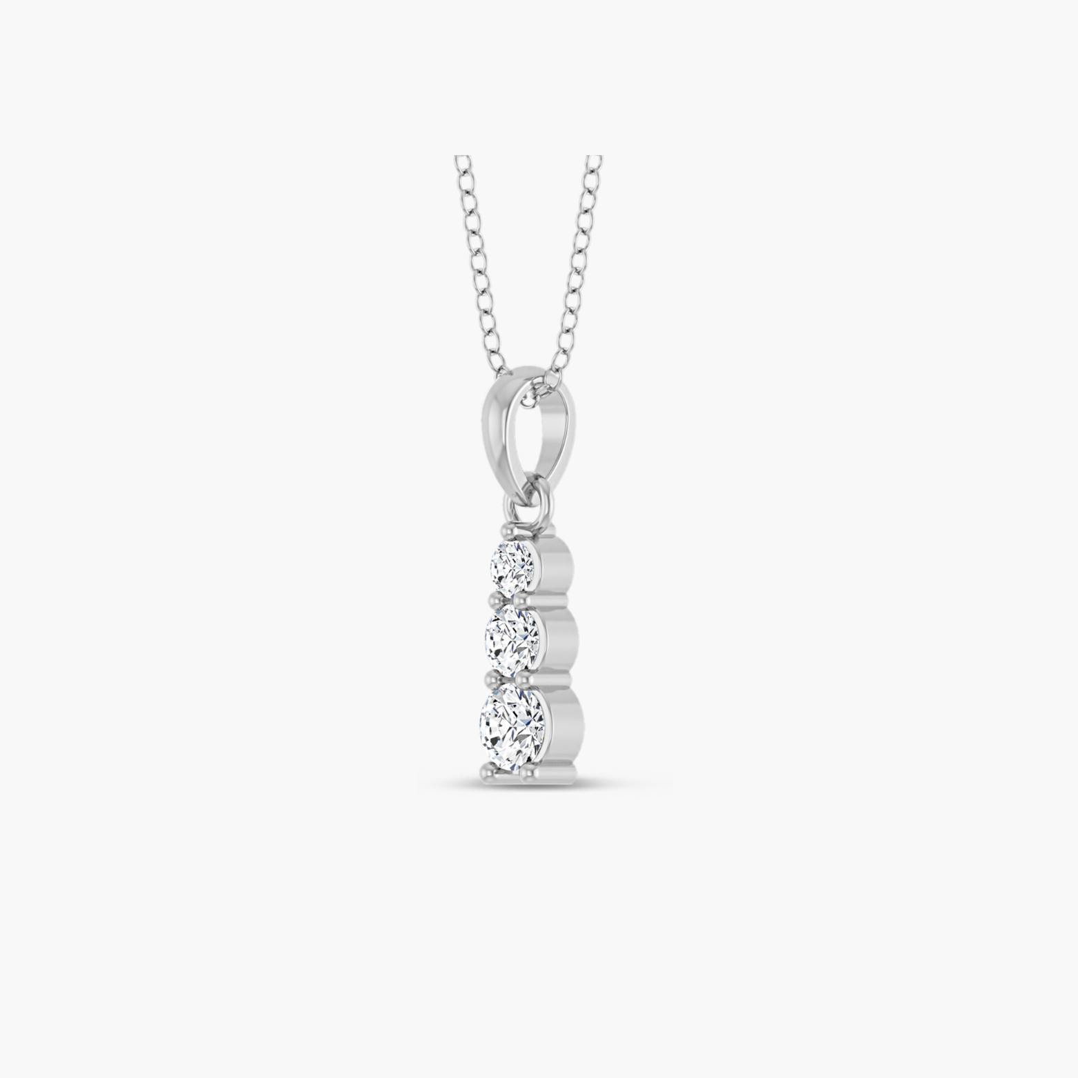 1/6 CTW Lab-Grown Diamond Graduated Bar Necklace