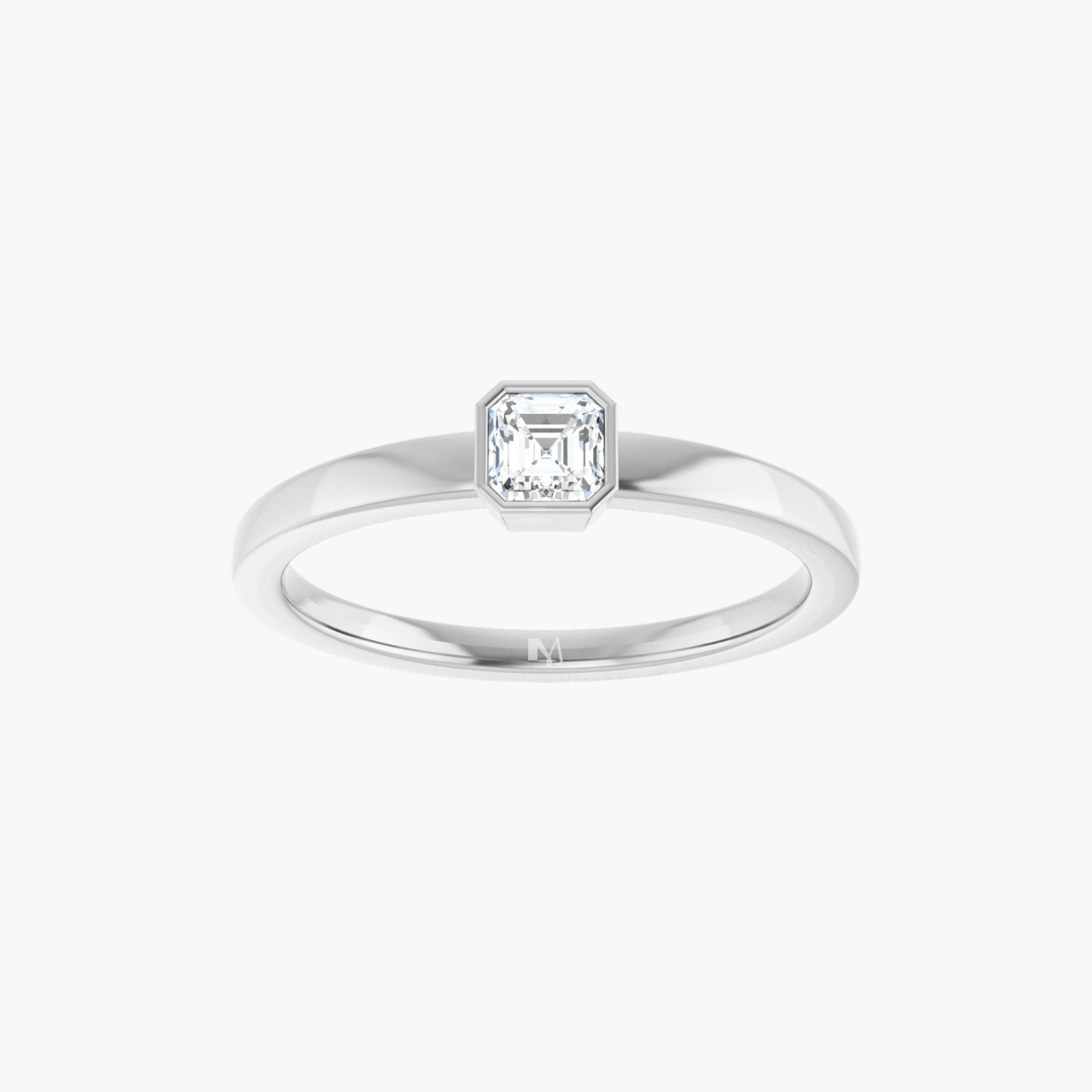 1/4 CT 14K Gold Bezel-Set Lab-Grown Diamond Ring