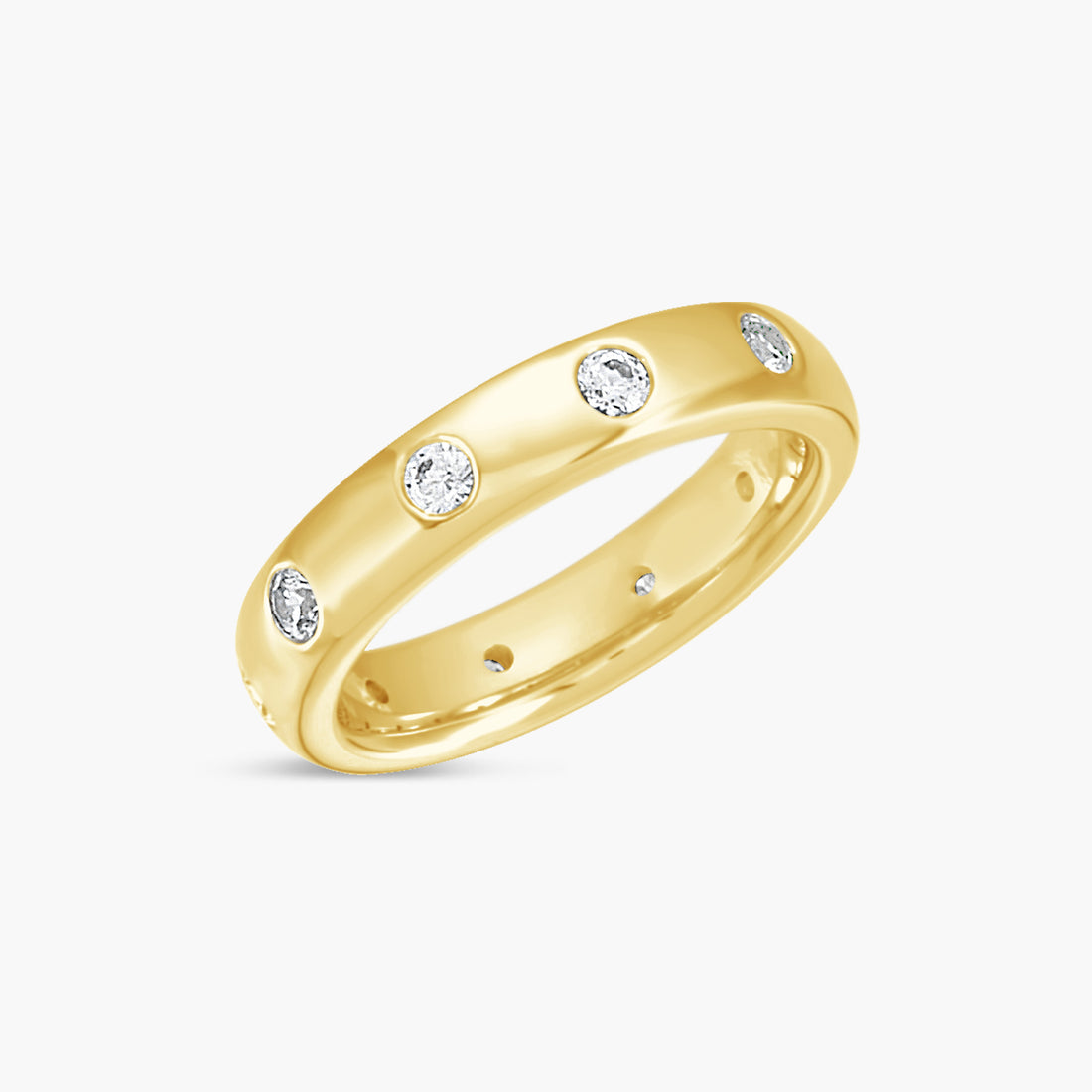 Natural Diamond Gypsy-Set Peg Shank