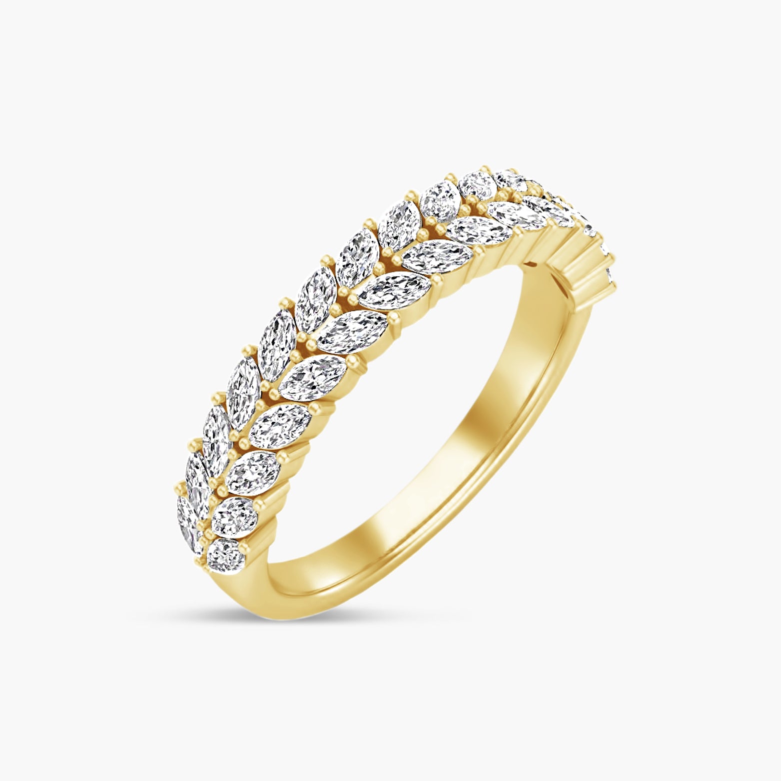 Lab-Grown Diamond Double Row Anniversary Band
