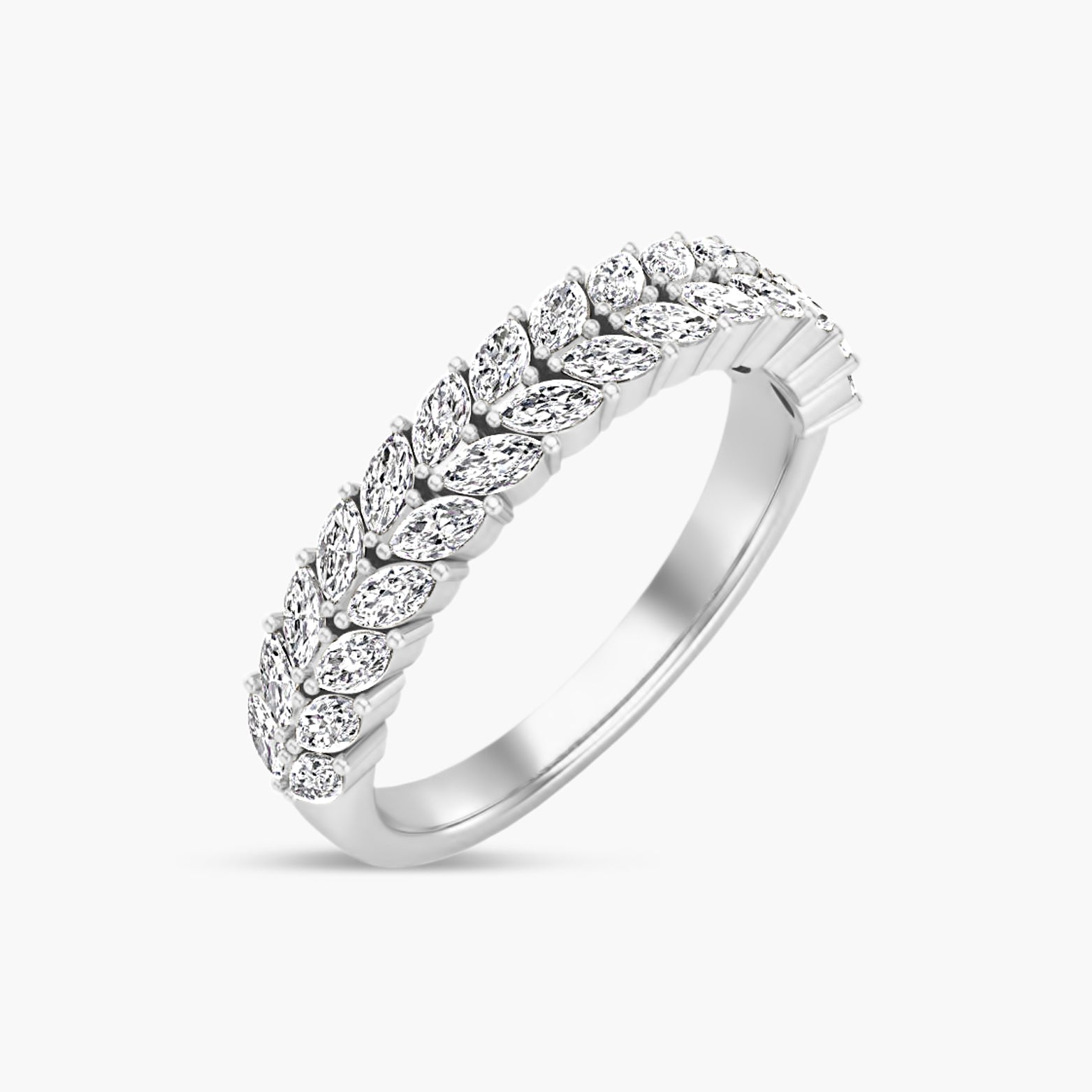 Lab-Grown Diamond Double Row Anniversary Band