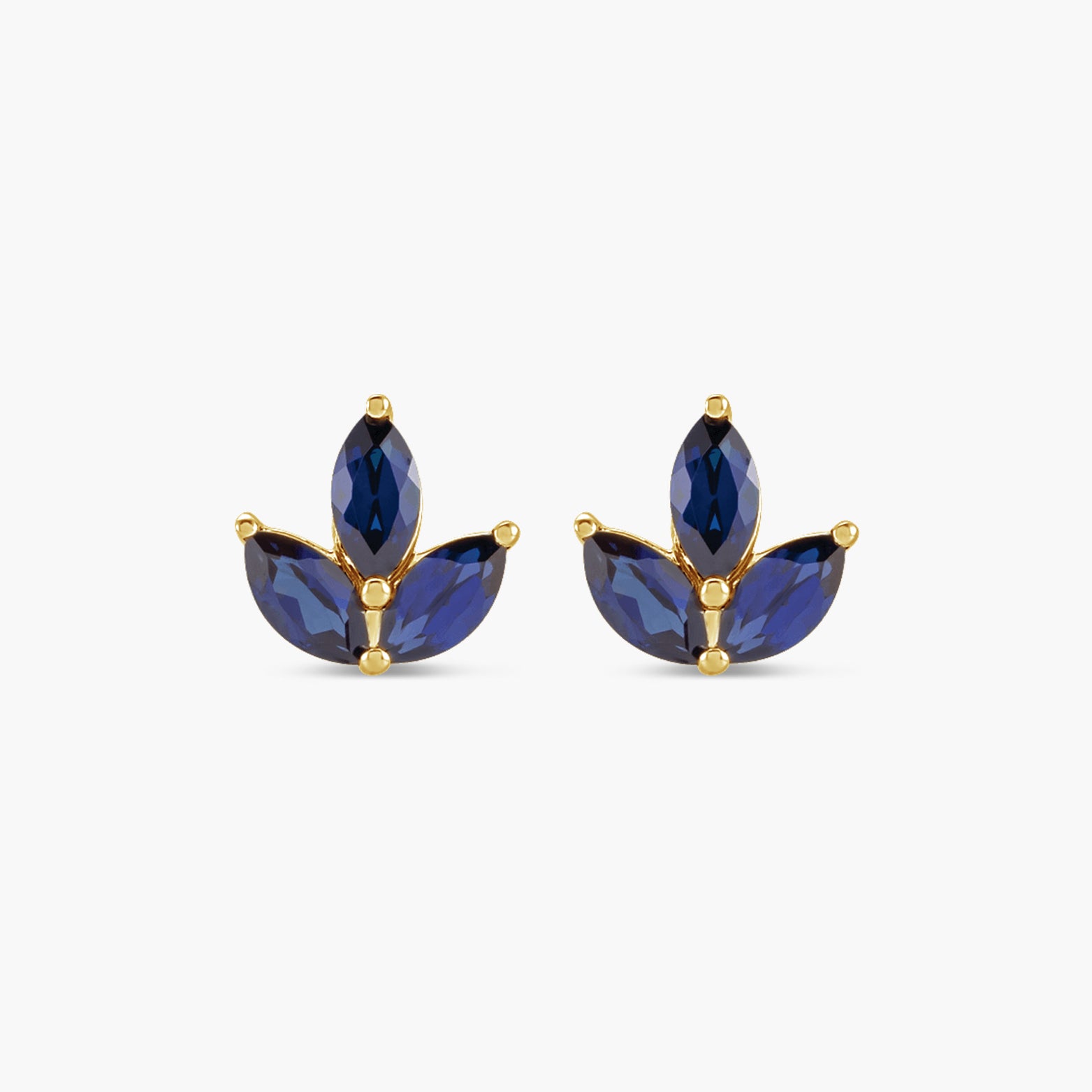 Gemstone Cluster Earrings in 14K Gold