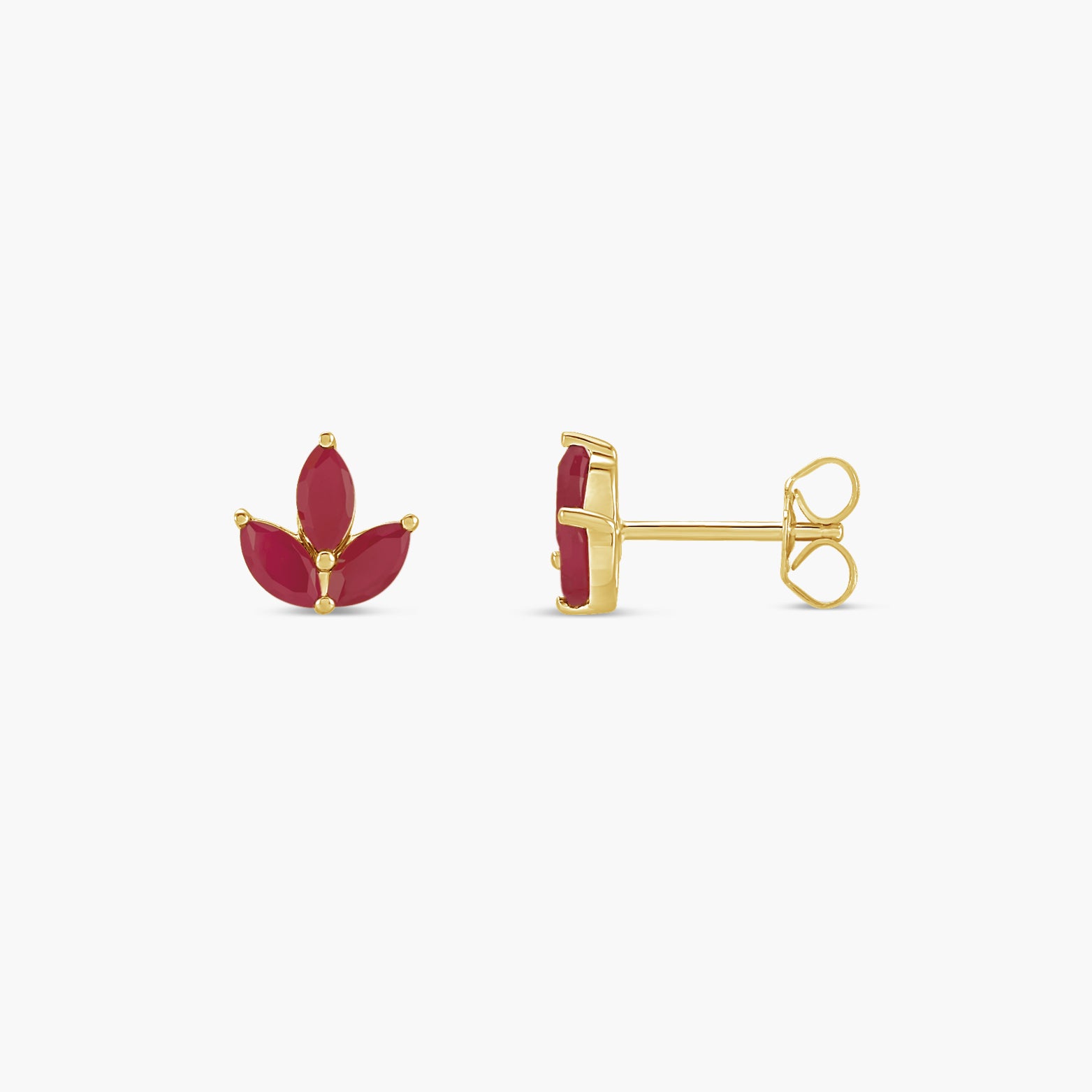 Gemstone Cluster Earrings in 14K Gold