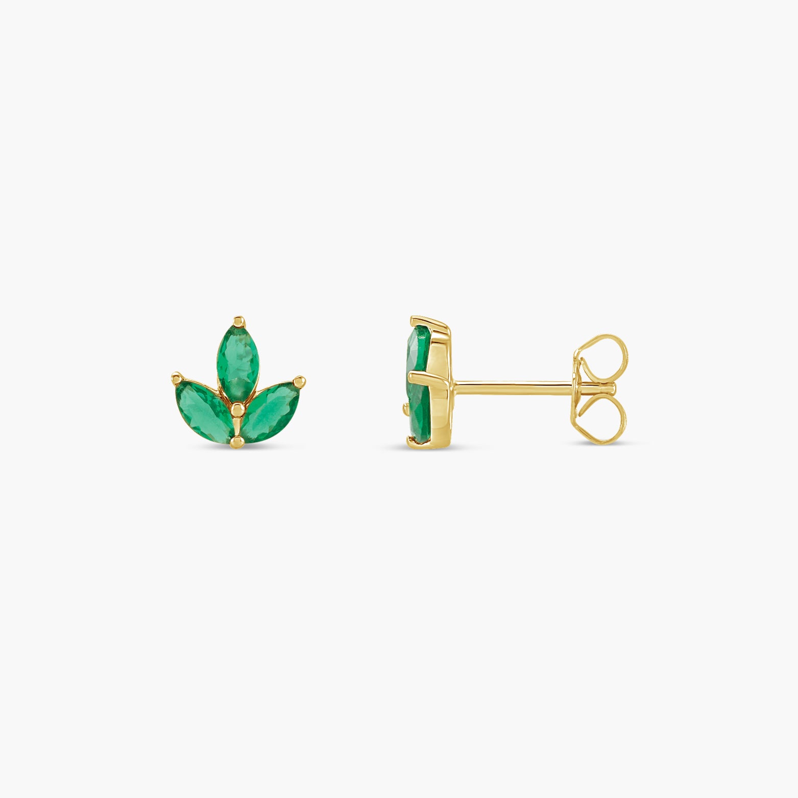 Gemstone Cluster Earrings in 14K Gold